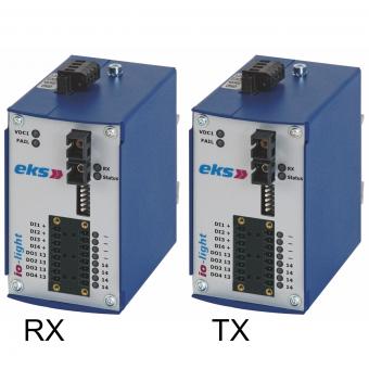 Bi-directional digital I/O to POF/HCS fiber optic converter, IOL3100 ST