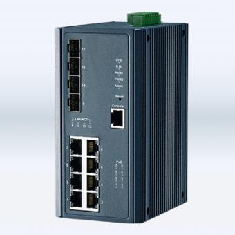 12 Poort managed Ethernet switch, EC-8TX/4FX