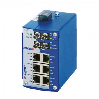 6TX-1FX port unmanaged Ethernet switch met multimode glasvezel, EL100-2Uo